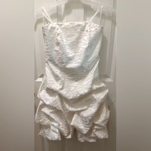 White cocktail dress.